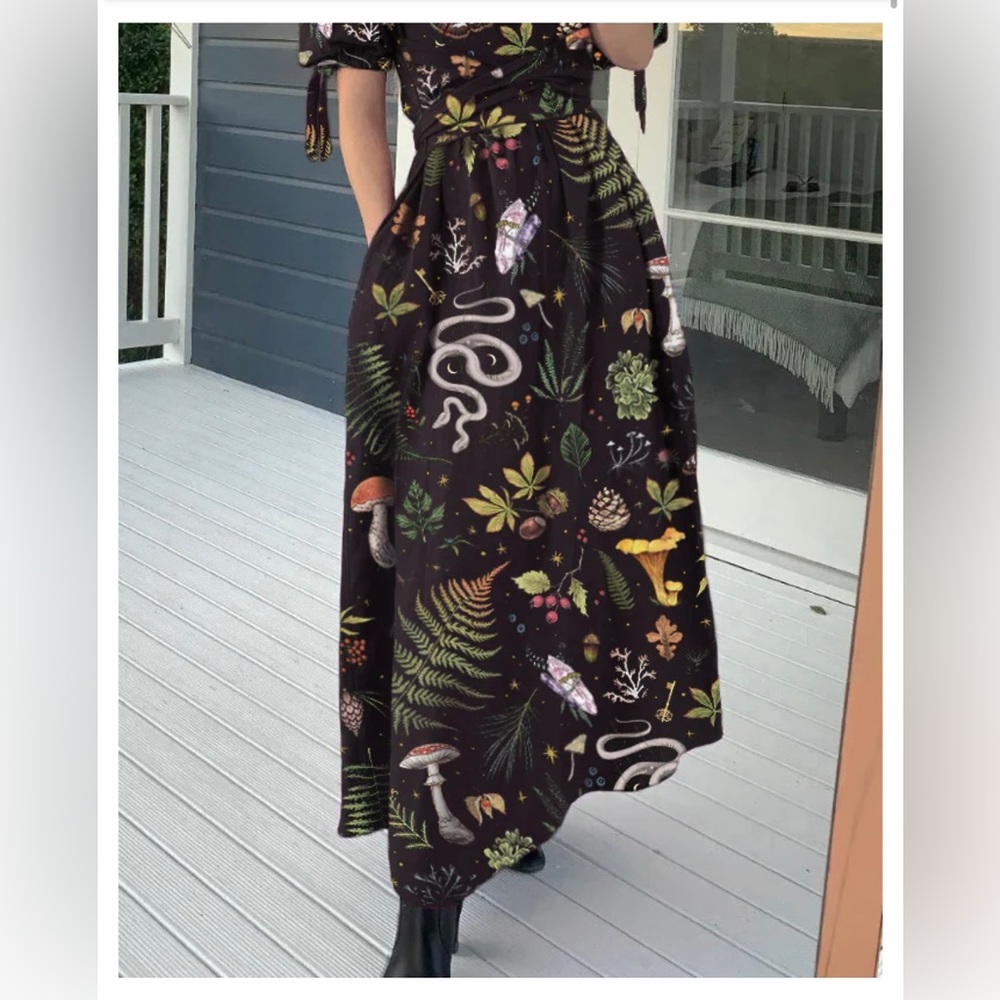 Coramoon Mystic Snake Print dress S NWOT